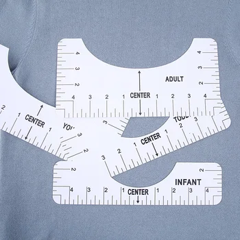 Ремесло С Инструментальной Линейкой 5 шт./компл. Шаблон Размера Диаграммы Измерения Выравнивания Для Руководства по Рисованию футболки