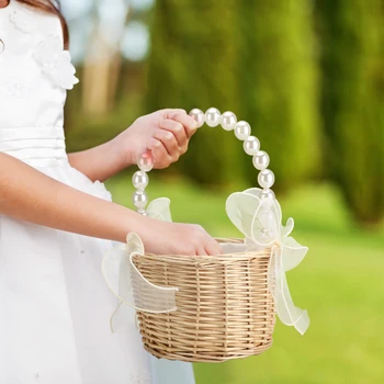 Ручной органайзер для цветов для подружек невесты, Элегантный ящик для хранения цветов с белой сеткой