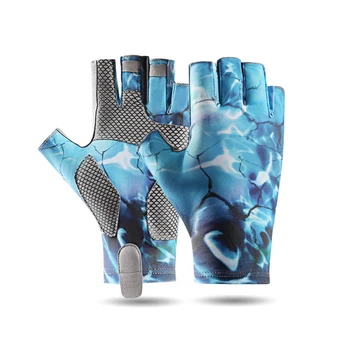 Рыболовные перчатки UPF 50 +-Солнцезащитные перчатки для рыбалки без пальцев- Перчатки для рыбалки на открытом воздухе для женщин и мужчин.