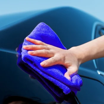 Салфетки для чистки автомобилей из микрофибры, утолщенная большая мягкая ткань, быстросохнущее волокнистое полотенце, полотенца для автоматической очистки воском.