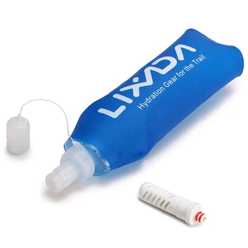 Складная бутылка для питьевой воды Lixada объемом 500 мл с фильтром Портативная мягкая фляга с фильтром Чайник для воды для выживания в чрезвычайных ситуациях в кемпинге