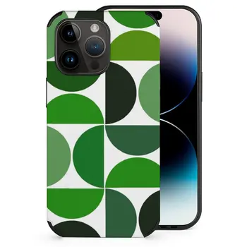 Современный Геометрический Чехол из Зеленого Волокна Середины Века Чехол Для Телефона Для Iphone 14 13 12 11 Pro Max Mini Plus Xr 8 7 Чехол Для