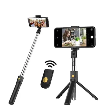 Удаленная портативная беспроводная Bluetooth селфи-палка со штативом из сплава self selfiestick смартфон selfie-stick телефон для iphone