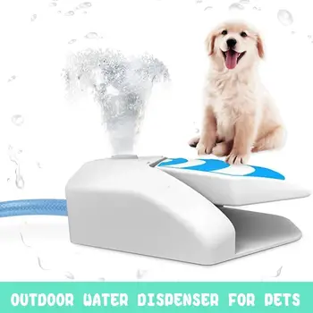 Уличный фонтан для собак, поилка для домашних животных, педаль для разбрызгивания воды для собак, Забавный автоматический дозатор для питья, поилка большой емкости