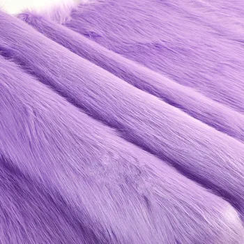 Фиолетовая Утолщенная ткань из искусственного меха Лисы, одежда 