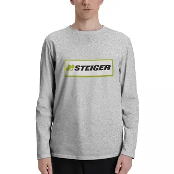 Футболки с длинным рукавом для трактора Steiger, мужская однотонная футболка, футболки для тяжеловесов для мужчин