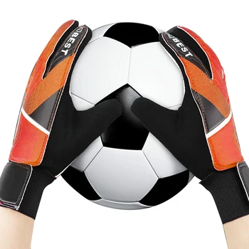 футбольные вратарские перчатки для детей, юношества, нескользящие износостойкие латексные детские вратарские перчатки для тренировок и матчей по футболу