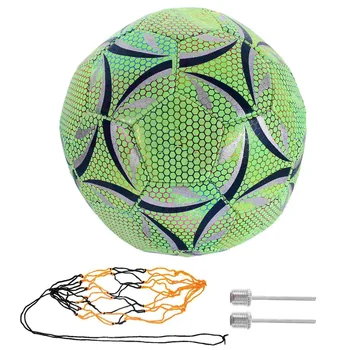 Футбольный флуоресцентный мяч из искусственной кожи, светящийся футбольный мяч, классный, светящийся в темноте Футбольный тренировочный мяч, Креативный подарок для детей