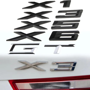 Черный, Серебристый Цвет Задний Багажник X1 X2 X3 X5 X6 GT Наклейка ABS 3D Для BMW E84 F48 F49 E83 F25 G01 E53 E70 F15 G05 E71 E72 F16 Аксессуары
