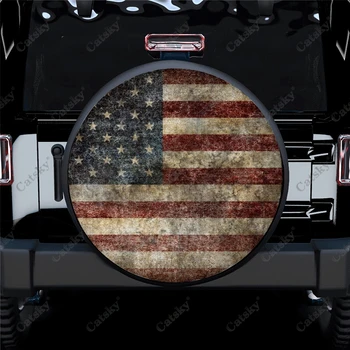 Чехол для автомобильных шин с американским флагом, подарок отца, автозапчасти, Запасная шина-чехол, Персонализированный чехол для шин для кемпера